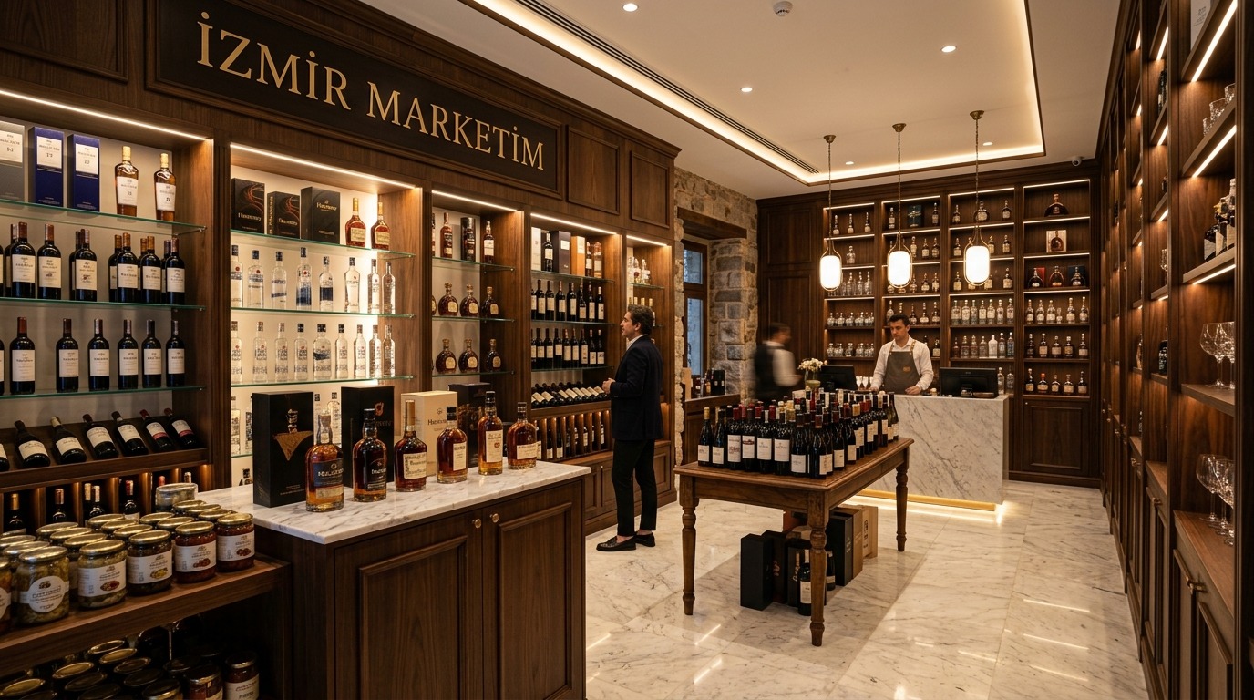 Market içindeki düzenli içecek reyonu